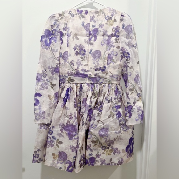 AU2 NWT Zimmermann Lyrical Iris Crossover V-Neck Minidress - Picture 11 of 15